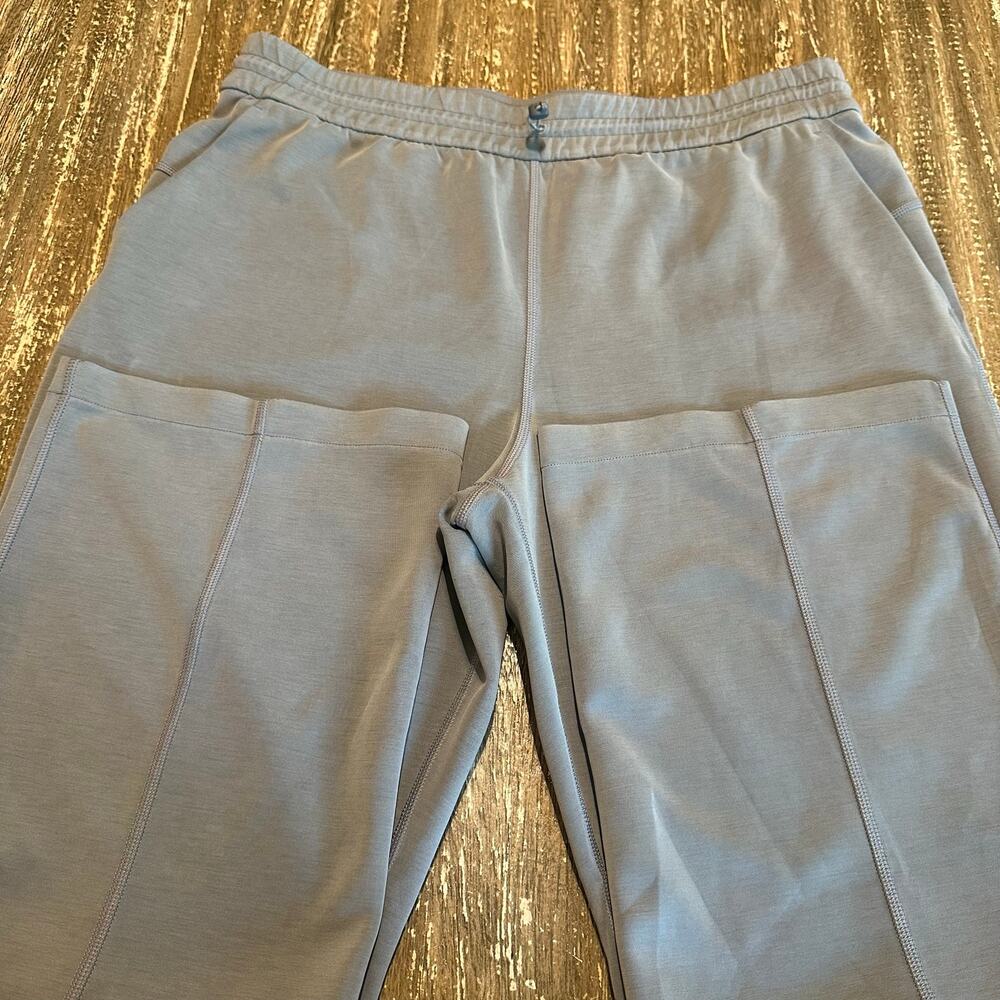 Lululemon Wide Leg Performance Workout Sweatpants Drawstring Gray Womens Size 14